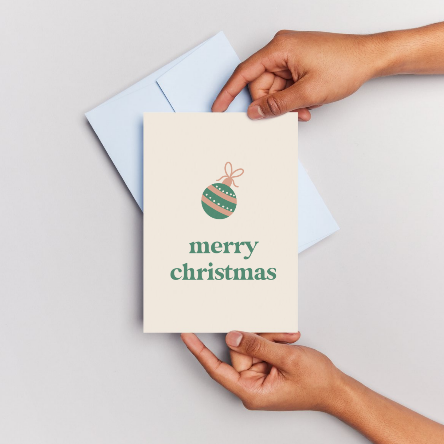 5x7 Merry Christmas Ornament Card