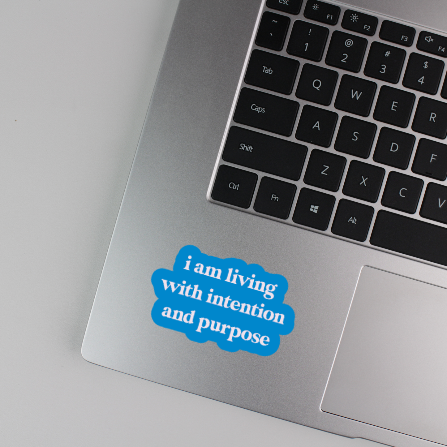 i am living with intention and purpose sticker