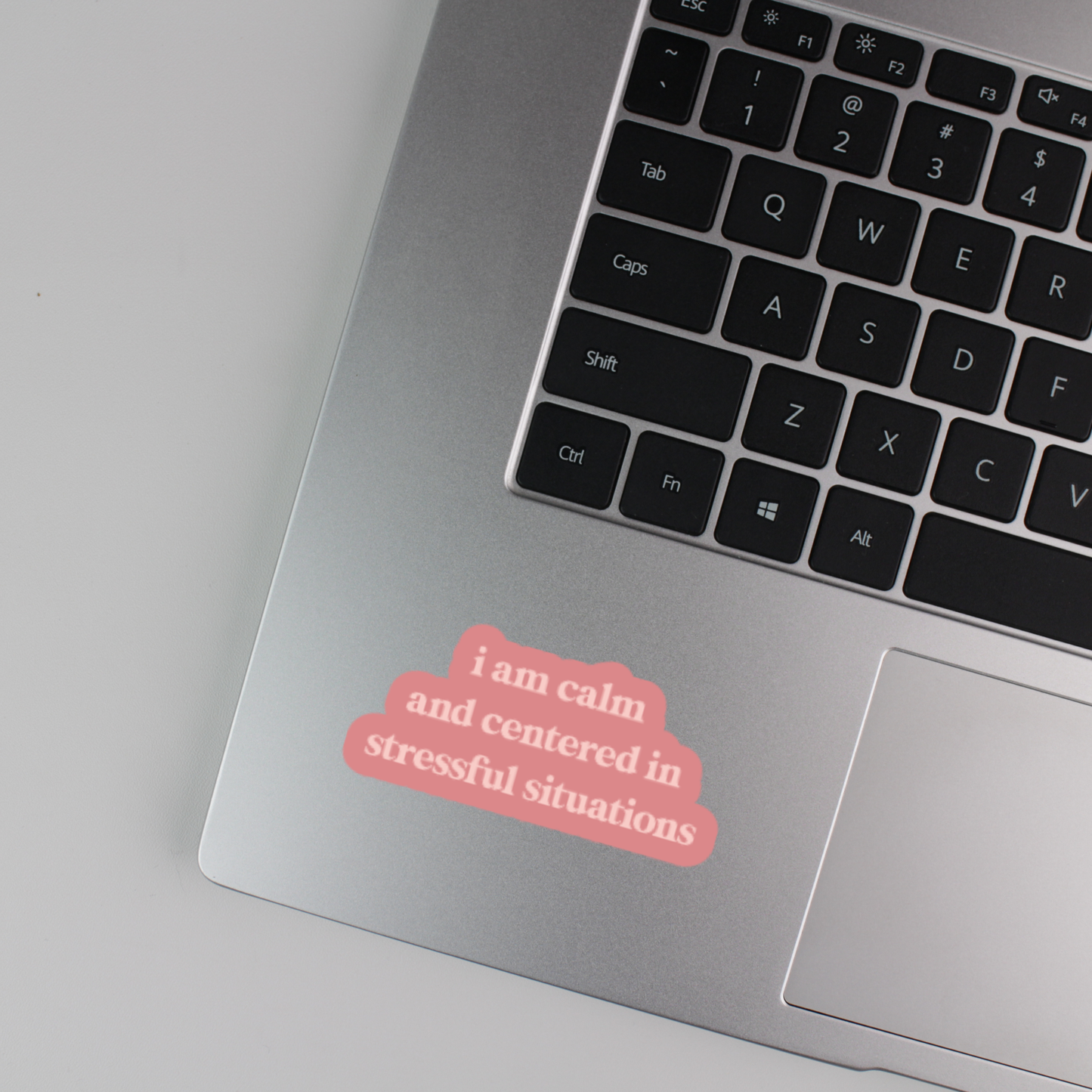 i am calm and centered in stressful situations sticker