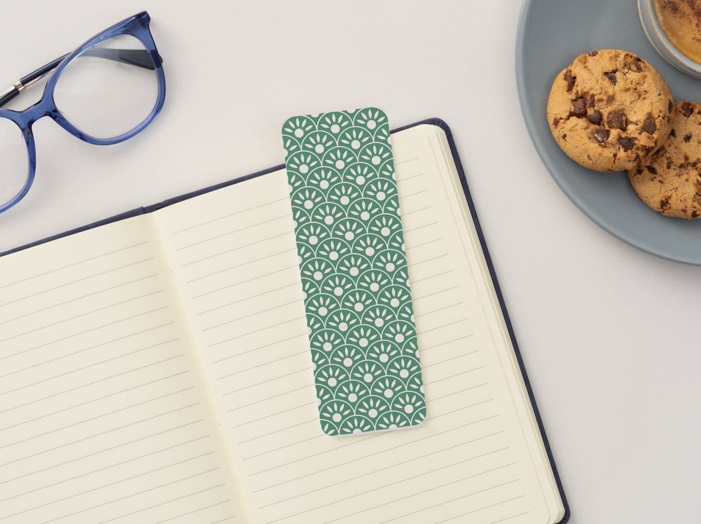 Bookmark Green Floral