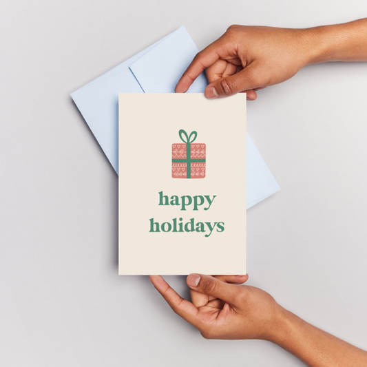 5x7 Happy Holidays Present Card