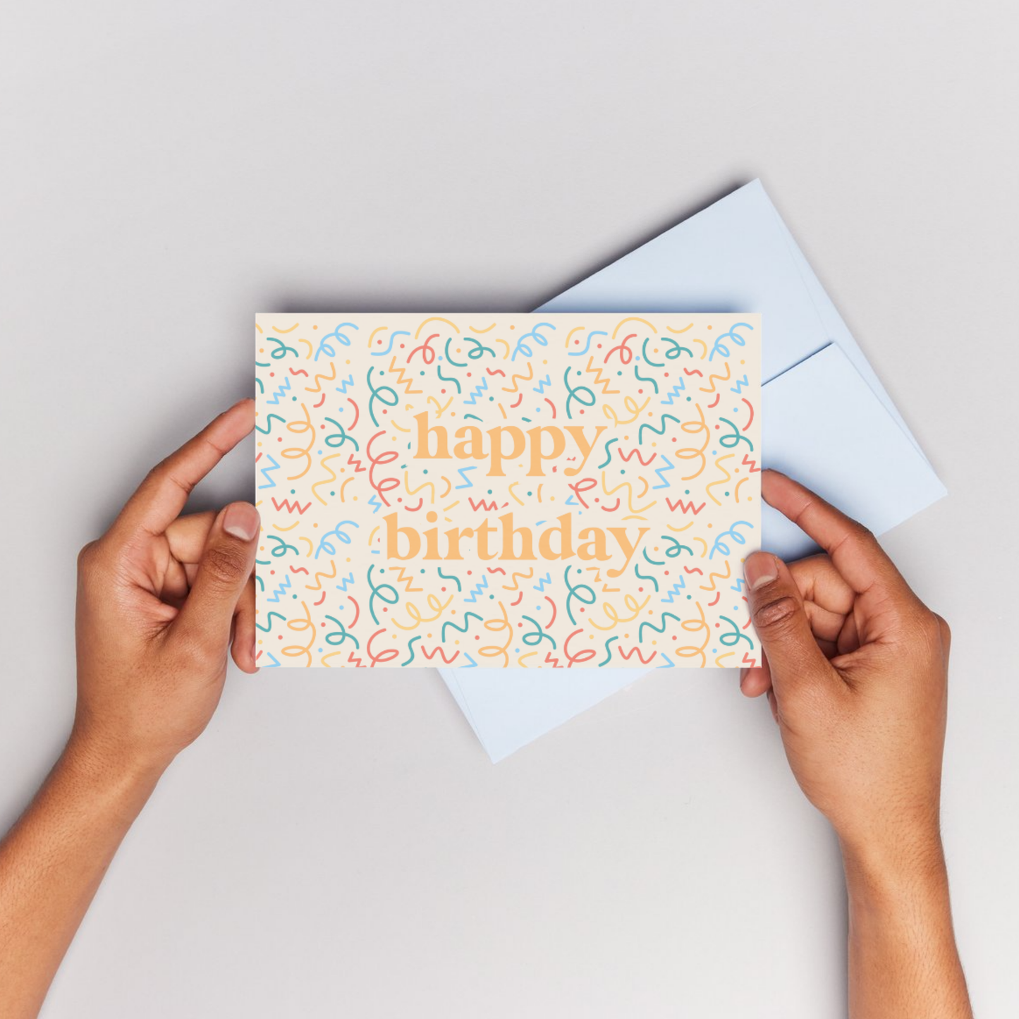 5x7 Happy Birthday Confetti Card