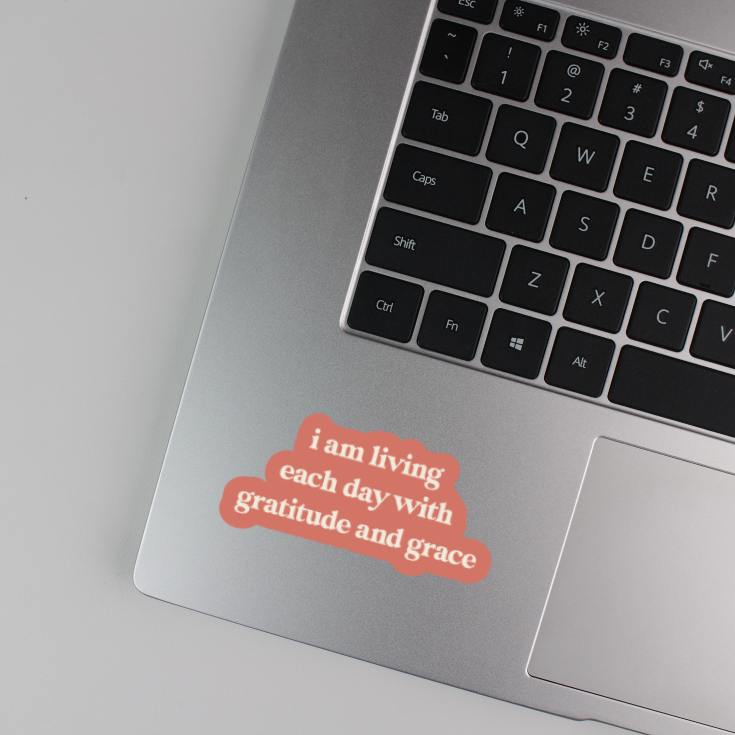 i am living each day with gratitude and grace sticker