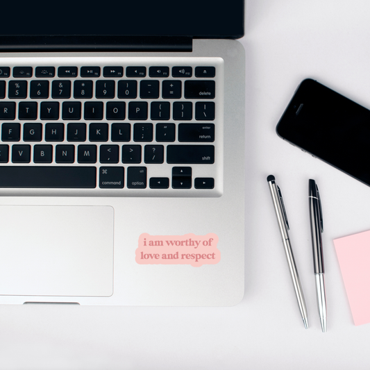 i am worthy of love and respect sticker