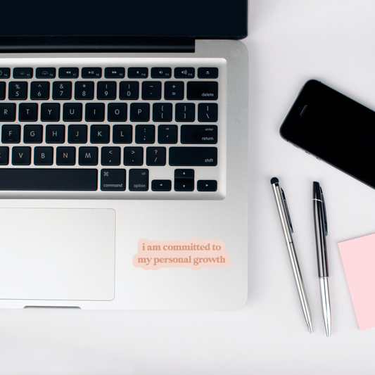 i am committed to my personal growth sticker