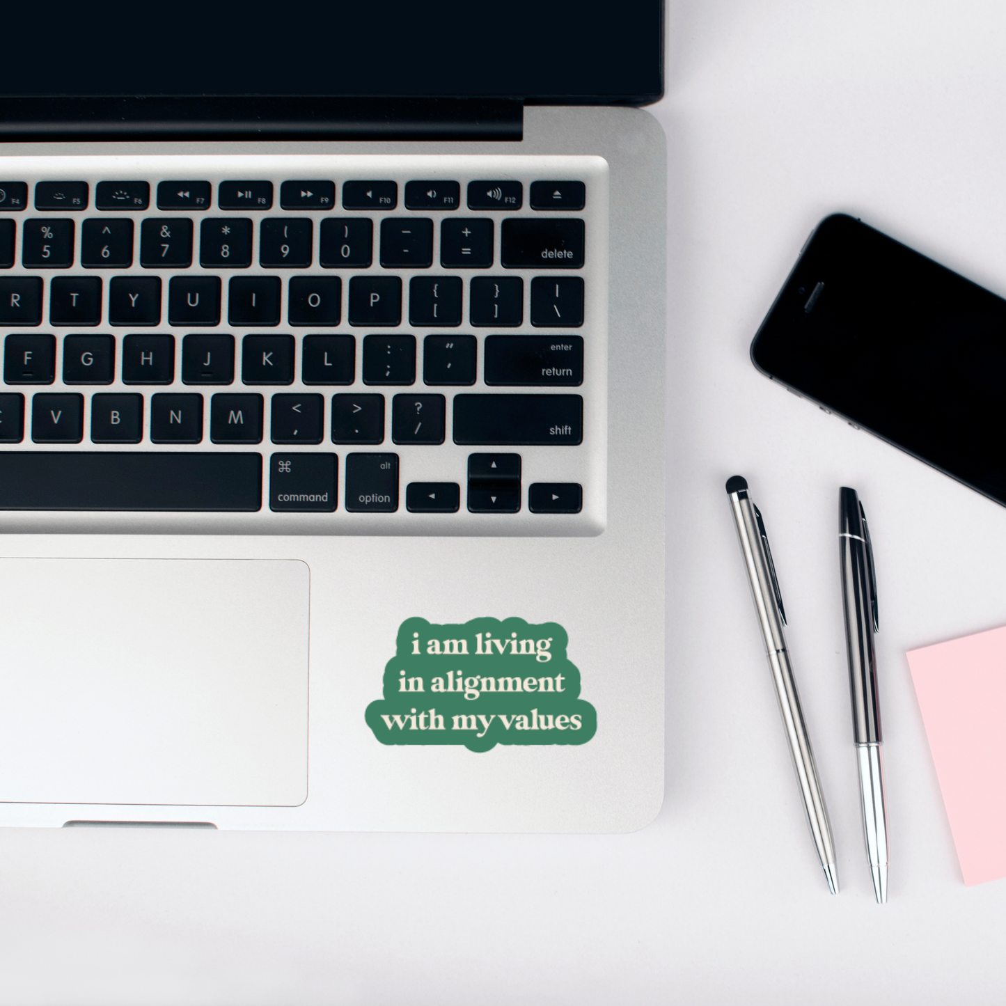 i am living in alignment with my values sticker