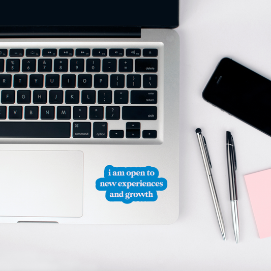 i am open to new experiences and growth sticker