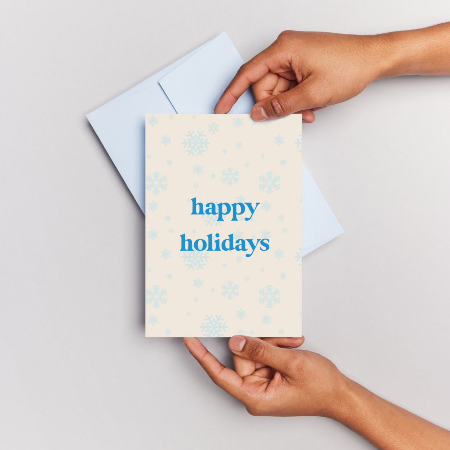 5x7 Happy Holidays Snowflakes Card
