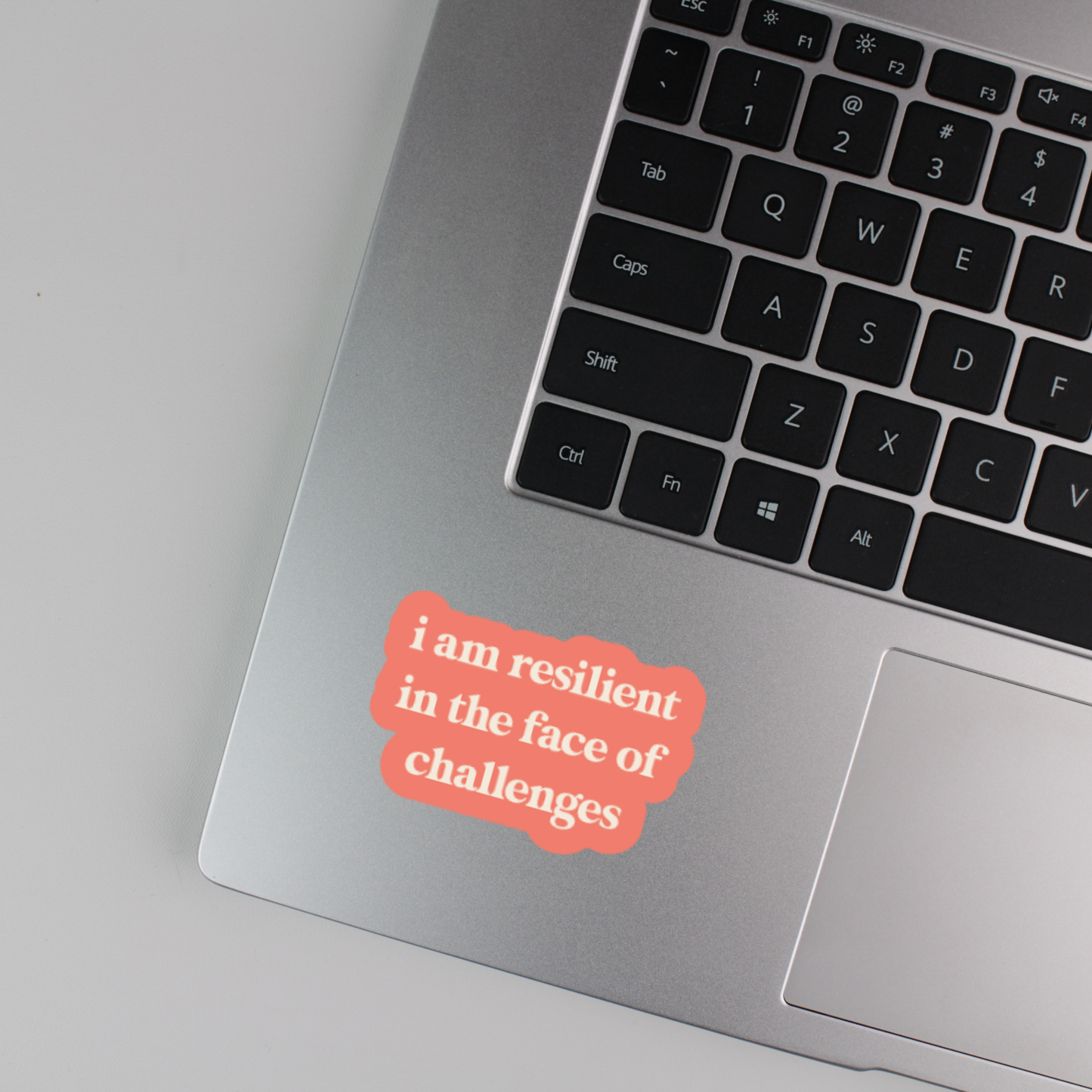 i am resilient in the face of challenges sticker