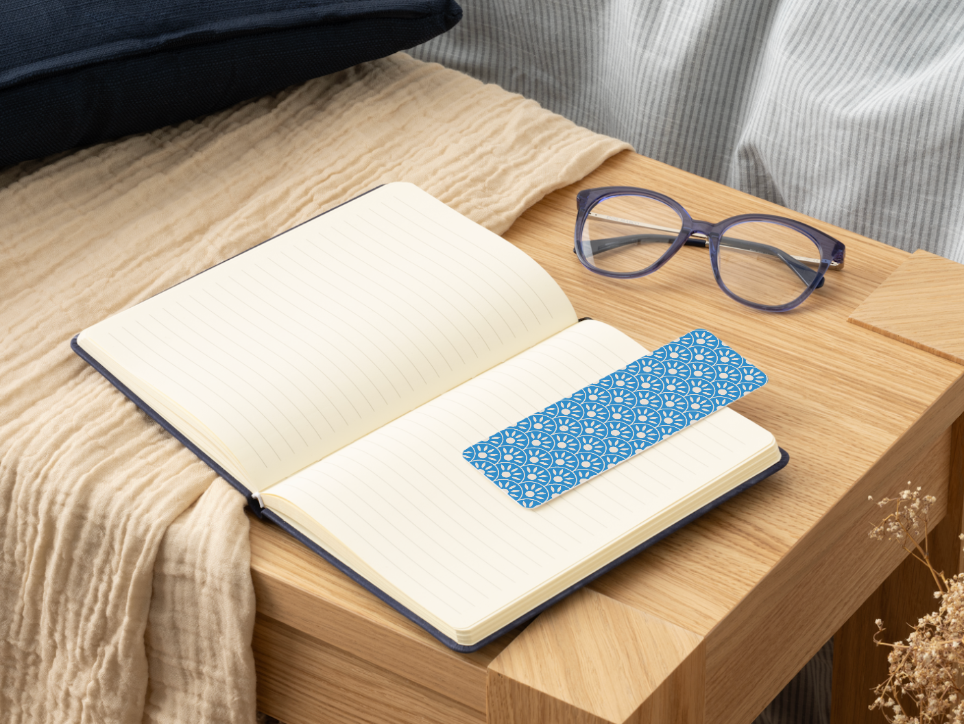 Bookmark Blue Floral
